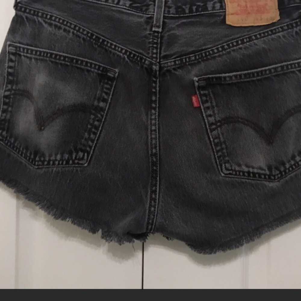 501 Levi Jean shorts, faded black, size 34